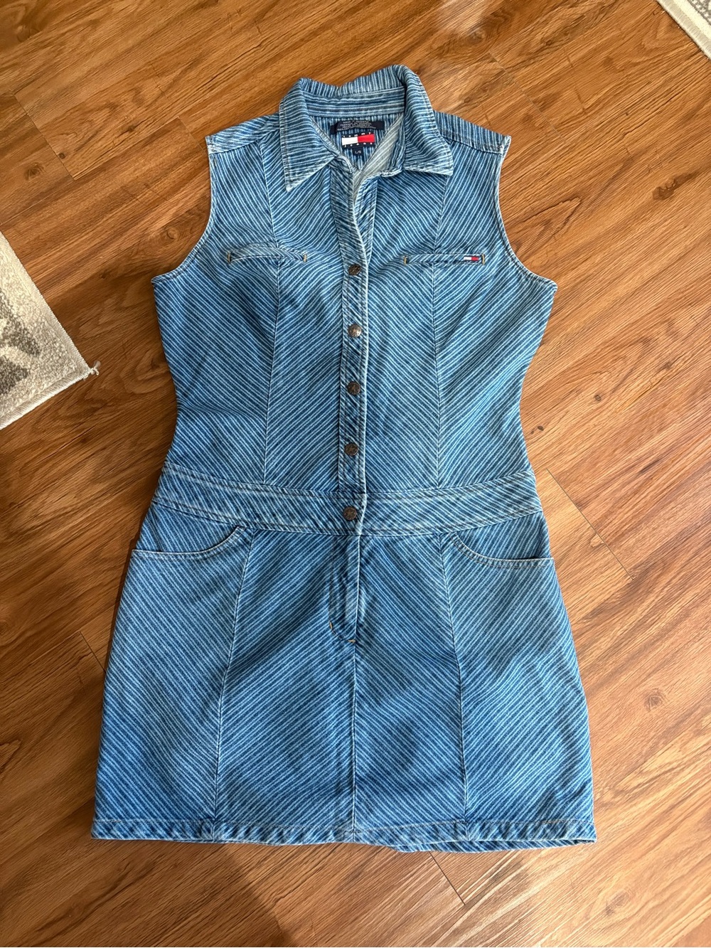 Tommy Jean Denim Button-Front Dress